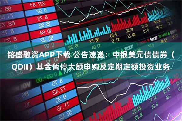 镕盛融资APP下载 公告速递：中银美元债债券（QDII）基金暂停大额申购及定期定额投资业务