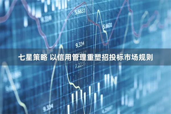 七星策略 以信用管理重塑招投标市场规则
